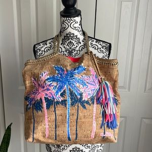 Lily Pulitzer printed Cork Pool Tote
